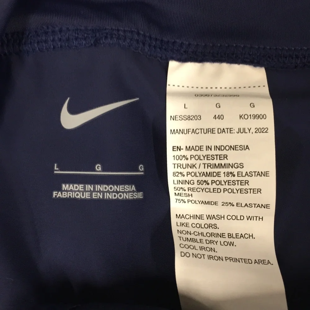 Nike Swim Womens Solid‎ Swim Skort skirt Midnight Navy Large